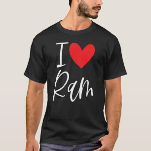 T-shirt I Love Ram Nom Personnalisé Garçon Homme Bff Ami I