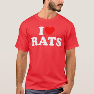T-shirt I Love RatsI Heart Rats vintage