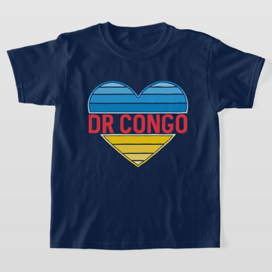 T-shirt I Love RD Congo, Congo-Kinshasa Coeur (Poser)