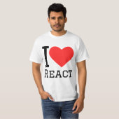 T-shirt I love react (Devant entier)