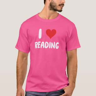 T-shirt I Love Reading - Coeur - Lire Livres Journaux Jou