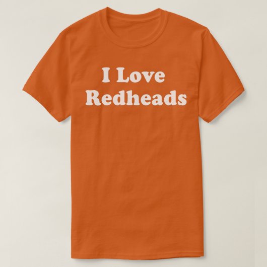 T-shirt I Love Redheads 2 (Design devant)