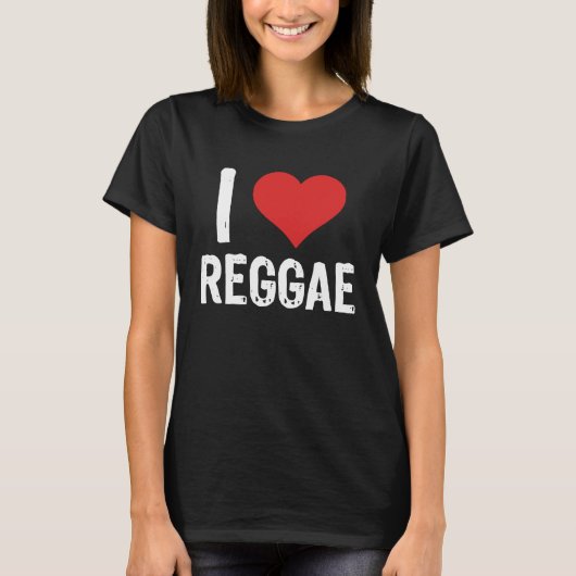 T-shirt I Love Reggae (Devant)