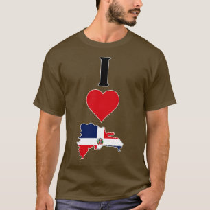 T-shirt I Love République Dominicaine Vertical I Heart Cou