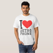 T-shirt I love retro phone (Devant entier)