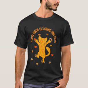 T-shirt I Love Rock Escalade And Cats Grimpe
