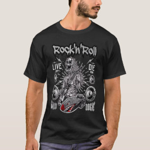 T-shirt I Love Rock & Roll Cool Wild Rock & Roll Music Sku