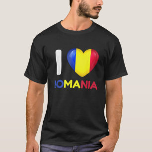 T-shirt I Love Romania Heart Romania Family Trave