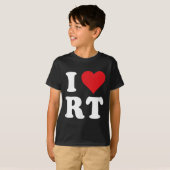 T-shirt I Love Rt Initiales I Heart R.t. Prénom R (Devant entier)