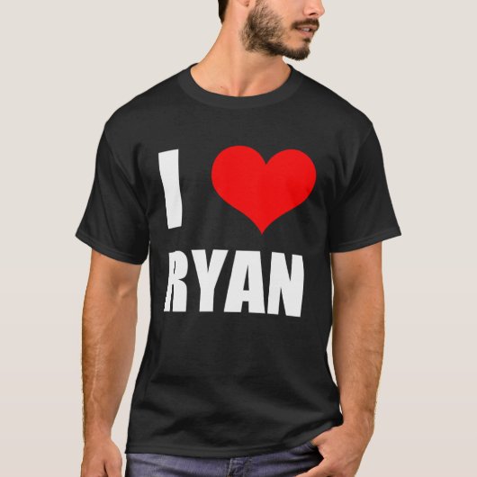 T-shirt I Love Ryan   Heart (Devant)