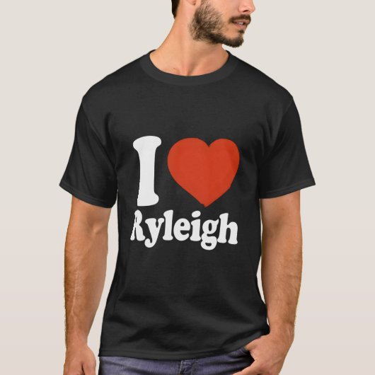 T-shirt I Love Ryleigh I He Ryleigh Red He (Devant)