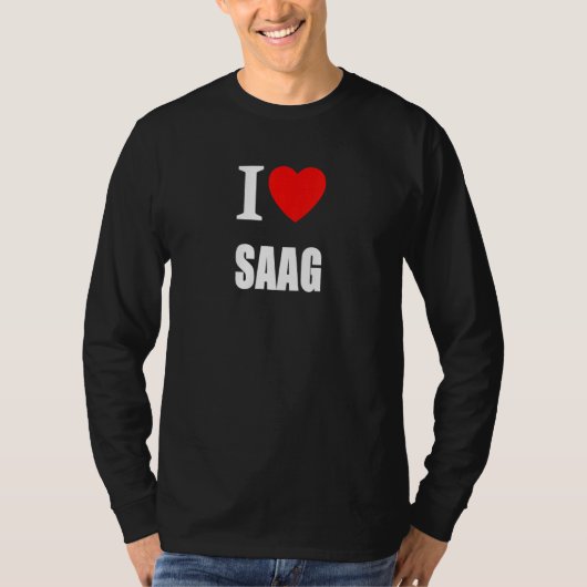 T-shirt I Love Saag Indian Curry (Devant)