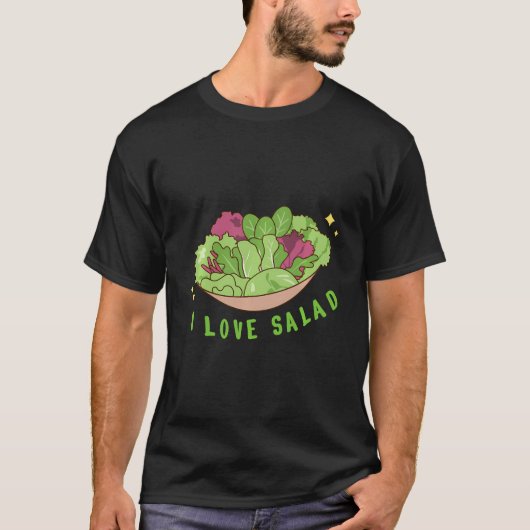 T-shirt I Love Salad Vegan Dressing Bowl (Devant)