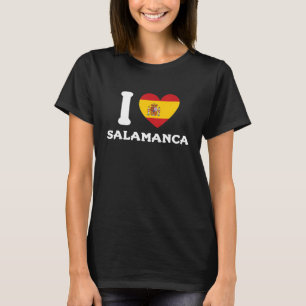 T-shirt I Love Salamanca Espagne Coeur drapeau espagnol
