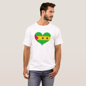 T-shirt I Love Sao Tomé-et-Principe Drapeau (Devant entier)