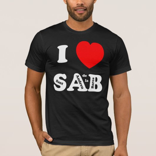 T-shirt I Love SAP (deux lignes) (Devant)