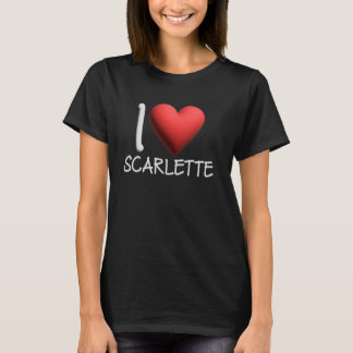 T-shirt I Love Scarlette Nom Fille Personnalisée Femme Fri