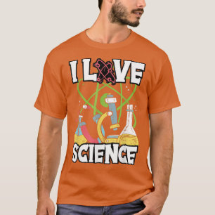 T-shirt I Love Science Chimie Professeur de physique