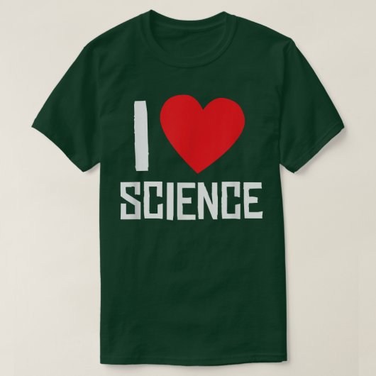 T-shirt I Love Science - Heart - Nerd (Design devant)