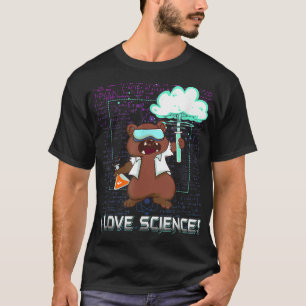 T-shirt I Love Science Nerd Geek Chimie Scientifique Grizz