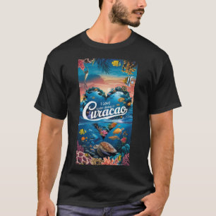 T-shirt I Love Scuba Divin à Curacao