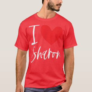 T-shirt I Love Sharon Nom Fille Personnalisée Femme Bff Fr