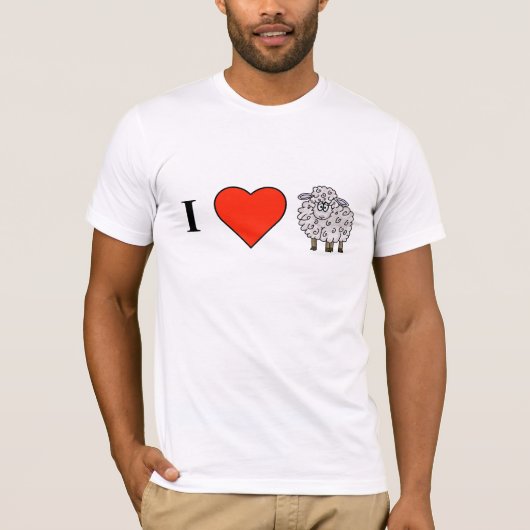 T-shirt I Love Sheep (Devant)