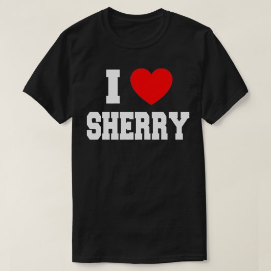 T-shirt I Love Sherry Premium (Design devant)