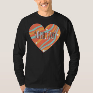 T-shirt I Love Shih Tzu tendance esthétique Coeur rétro