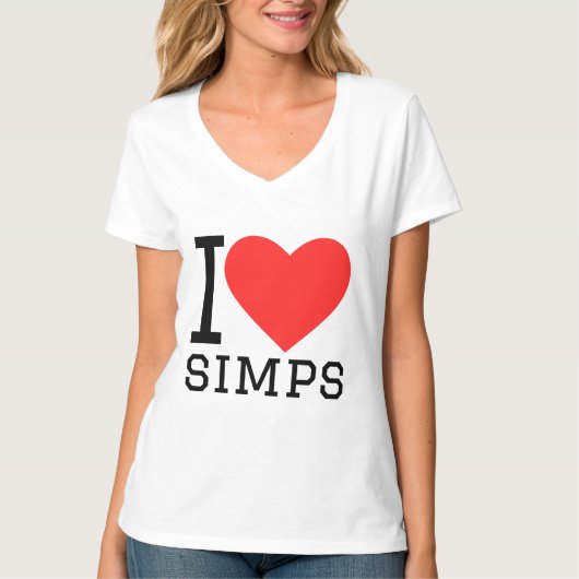 T-shirt I love simps (Devant)