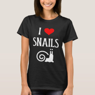 T-shirt I Love Snails I Heart Snails Gastropod Slug
