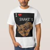 T-shirt i love snakes (Devant)