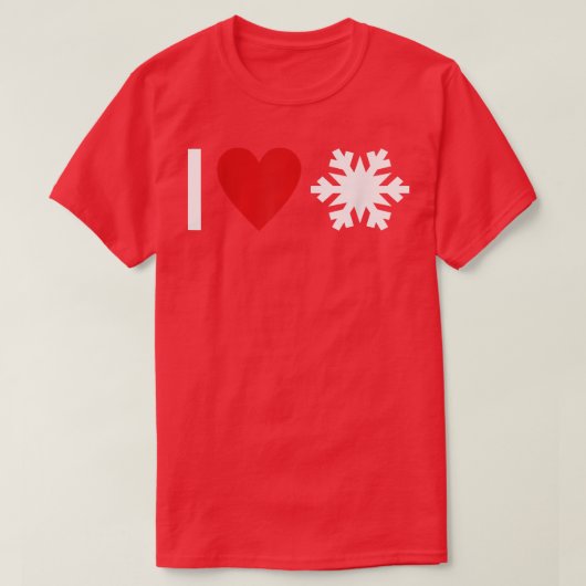 T-shirt I love Snow (Design devant)