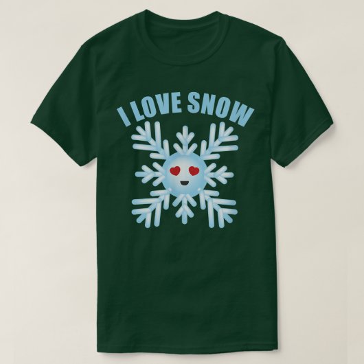 T-shirt I Love Snow Winter (Design devant)