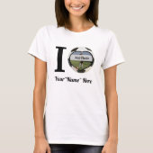T-shirt I Love Soccer Ajouter nom, Coeur photo Cadre (Devant)