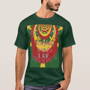 T-shirt I Love Social Distance Couleurs de voyage sécurita