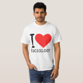 T-shirt I love sociology  (Devant entier)