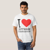 T-shirt I love software engineering  (Devant entier)