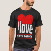 T-shirt I Love South Dakota Best Home State I Heart South (Devant)