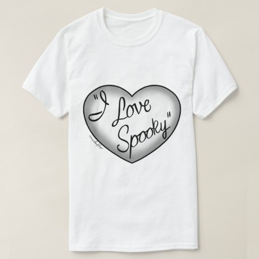 T-shirt I love spooky design   (Design devant)