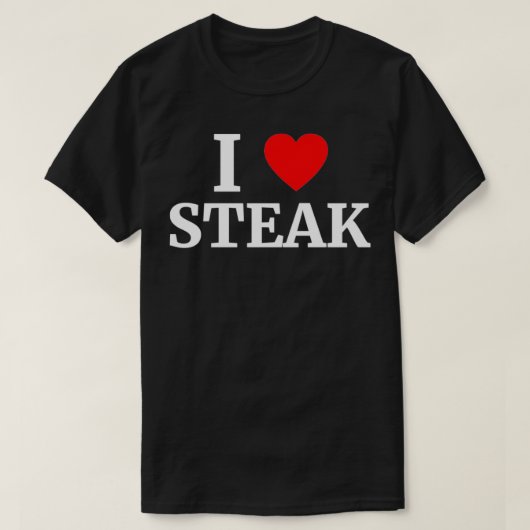 T-shirt I Love Steak (Design devant)