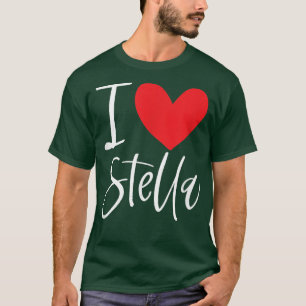 T-shirt I Love Stella Nom Fille Personnalisée Femme BFF Fr
