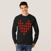 T-shirt I Love Strawberries Berry Heart Fruit Art (Devant entier)