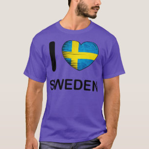 T-shirt I Love Suède My Home My Country my Heart 2
