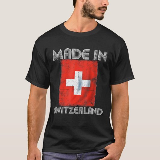 T-shirt I Love Suisse Son Dans Mon Adn Swiss Flag Nation (Devant)