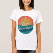 T-shirt I Love Summer Women's Basic (Devant)
