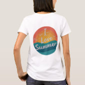 T-shirt I Love Summer Women's Basic (Dos)