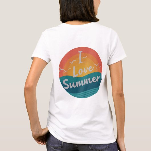 T-shirt I Love Summer Women's Basic (Dos)