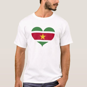 T-shirt I Love Suriname Drapeau