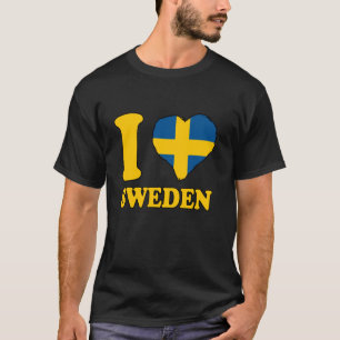 T-shirt I Love Swedish Roots Swedish Pride Suède F